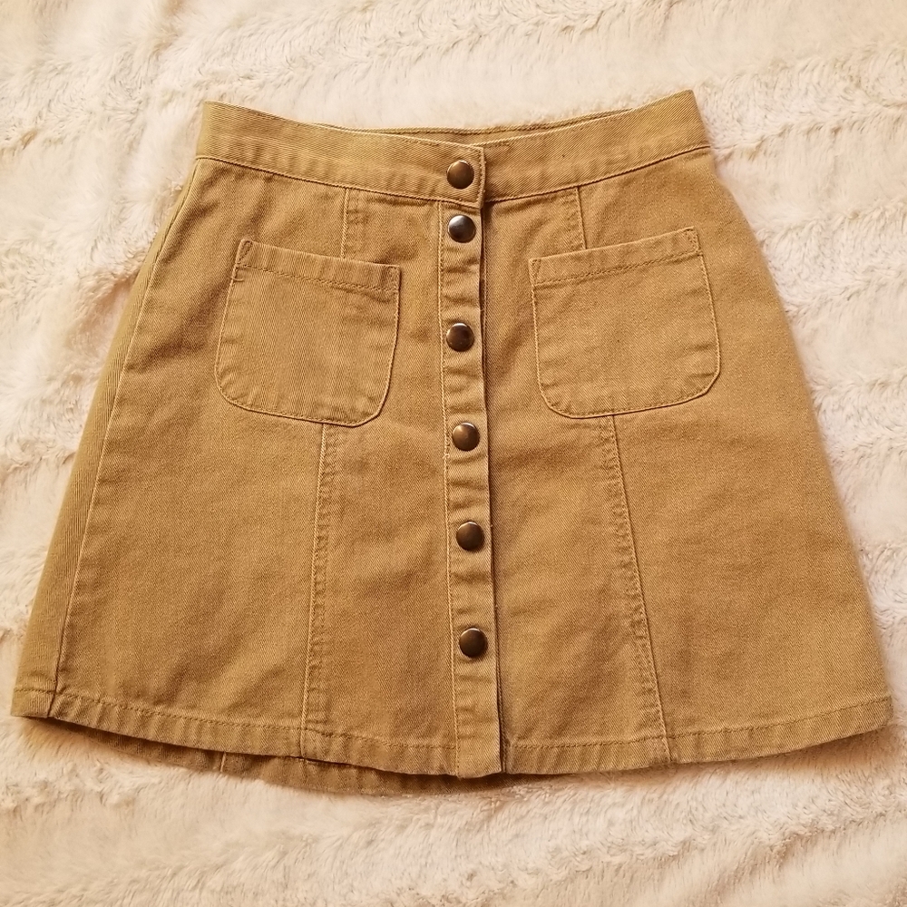 BUTTON UP MINI/MIDI SKIRT